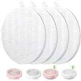 GORGECRAFT 4 Packung Ersatzfilter Für Nagelstaubsammler 16.2cm Weiß Wiederverwendbar Rund Für Nagelkunst Saug Staubfüller Kein Verschütten Für Modelle HPro/SProR Maniküre Werkzeuge Vakuumventilator