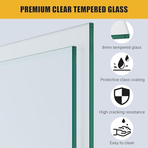 Double Sliding Shower Door 56-60" w x 75 "h Semi-Frameless Bathroom Shower Door with 5/16" (8Mm) SGCC Tempered Glass and Stainless Steel Handle for Walk-in Showers, Gold by PeacefulHues - Image 7