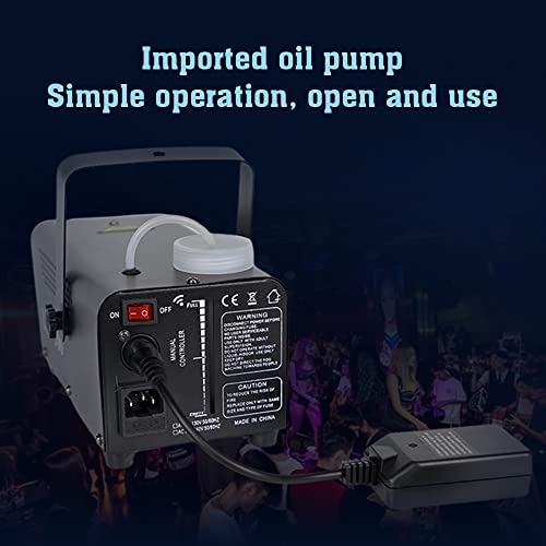 Máquina de humo con luces LED control remoto inalámbrico 500W miniatura 4