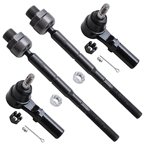 Image of Detroit Axle - Front End Control Arms Kit for 07-09 Chrysler Aspen, 06-09 Dodge Durango, Upper Control Arms + Ball Joint Tie Rods Boots Wheel Lug Nuts Rear Sway Bars 2006 2007 2008 2009 Replacement