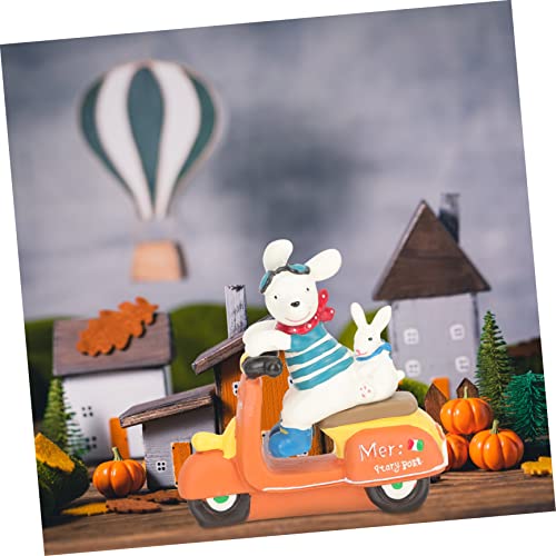 Veemoon Fairys Yard Photo Adornments Landscaping Home Prop Animal Micro Ornaments Decoration Lawn Fairy Car Resin Decor Rabbit Garden Adornment Decorative Sculpture Motorcycle Figure #TOP2