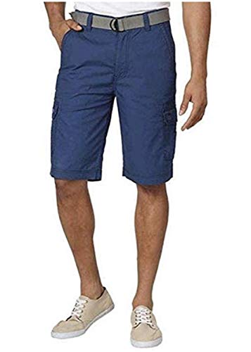 Wear First Men's 685 Legacy Belted Cargo Shorts (Dark Denim, 48)