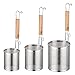 3 Piezas Colador de Pasta Colador con Malla Cesta de Hervir de Pasta Colador Coladores de Malla Fina de Acero Inoxidable Adecuado para Filtrar Verduras, Fideos, Patatas Fritas,Frutas