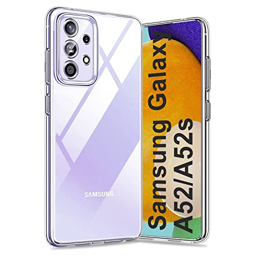 Chalpr Hülle Kompatibel mit Samsung Galaxy A52/A52s 5G hohe Transparenz Ultra Dünn TPU Handyhülle, Rundum Kameraschutz Passgenau Soft Silikon Case, Kratzfest Stoßfest Anti-Vergilbung Schutzhülle