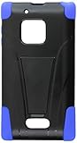 Aimo Wireless Nokia Lumia 928 Hybrid Double Layer Heavy Duty Armor Case with Built-in Kickstand - Retail Packaging - Blue/Black