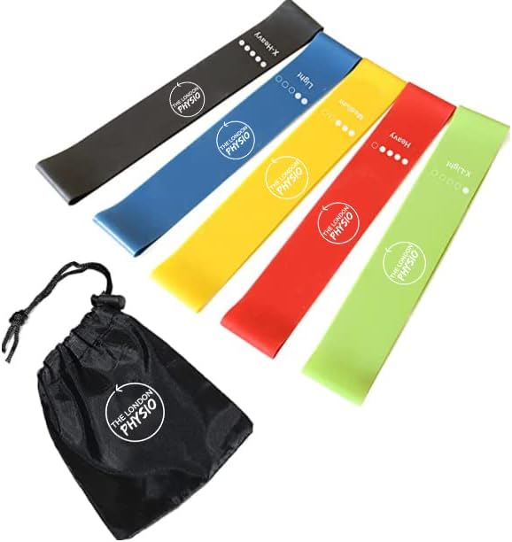 THE LONDON PHYSIO Resistance Bands, [Set of 5] Resistance Fitness