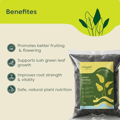 Image of Kyari Lemon Fertilizer for Lemon & Citrus Plants 1kg | Plant Food for Healthy Growth, Greener Leaves & Better Fruiting | Nutrient-Rich Fertilizer for Home Garden Plants