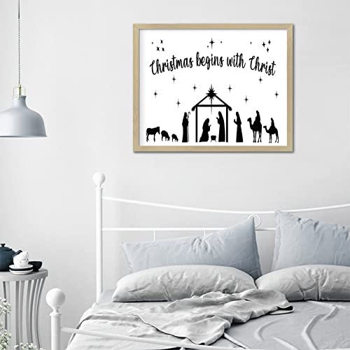 Cadeau de Noël bébé Jésus panneau en bois pour illuminer vos soirées de fête - 7