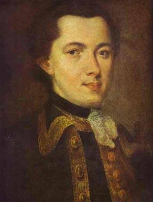 Peinture à l'huile Portrait de an Unknown Man 1757 par Fedor Rokotov 30x36 Pouces