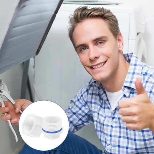 YiJiuBa 24Pcs Blindstopfen Wasserleitung mit Dichtung, Blindstopfen 1 1/2 3/4 zoll Wasserleitung Außengewinde und Innengewind, BSP Verschlusskappe für Waschmaschine Geschirrspüler Wasse