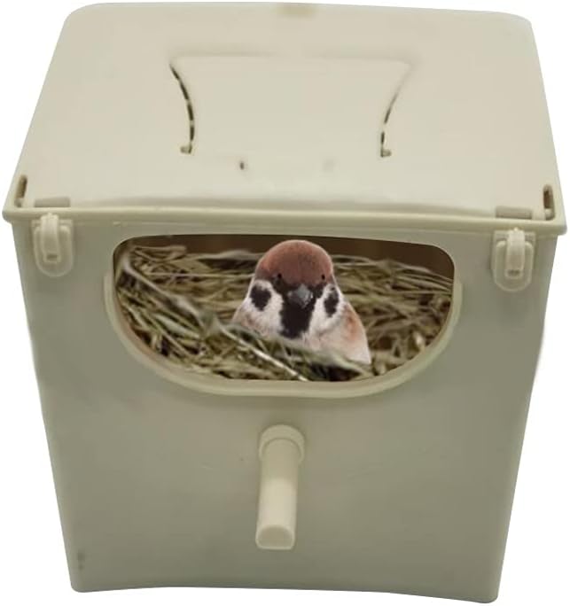 Bird Nest Box Cage Mount Nesting Plastic Parakeet House Breeding Mating for Budgie Lovebirds Cockatiel Parrot