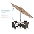 Best Choice Products 10ft Outdoor Steel Polyester Market Patio Umbrella w/Crank, Easy Push Button, Tilt, Table Compatible - Tan