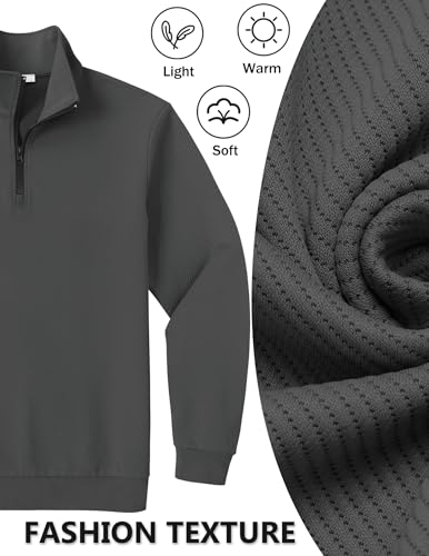 COOFANDY Quilted Texture Pullover