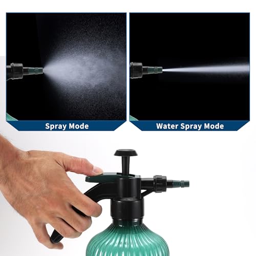 Hihaha Sprühflasche/Außenpflanzenzerstäuber Pump-Sprühflasche Wasserpumpe für Garten Zuhause/Einstellbarer Kunststoff 2L / 1 Stück Grün