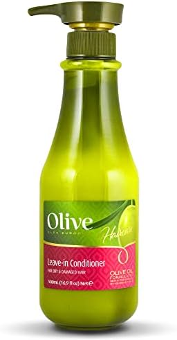 Frulatte Natural Olive Oil Leave In Conditioner & Detangler, Enriched with Shea Moisture & Argan Oil - Anti-Frizz Deep Conditioner For Split Ends & Breakage - Formulated with Keratin, Vitamins B5 & E for Dry & Damaged Hair