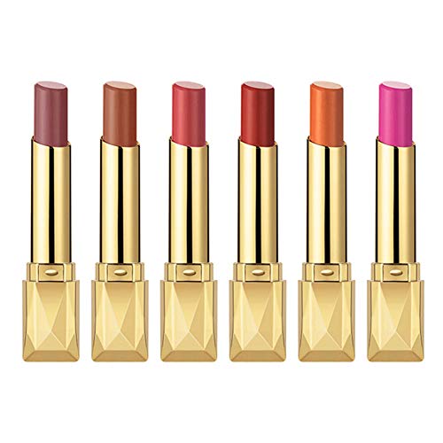 MISKOS 6PC Popular Matte Waterproof LipStick Long Lasting No Fade Lip Makeup Set Velvet Pigmented Lip Stick Cosmeitc Gift Kits (6 Colors)