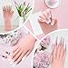 Coitak Practice Hand for Acrylic Nails, Flexible Fake Hands, Manicure Training Hand Nail Kit for Beginners, Nail Practice Hand with 200PCS Nail Tips, Nail Glue Stickers, Brush and Clipper