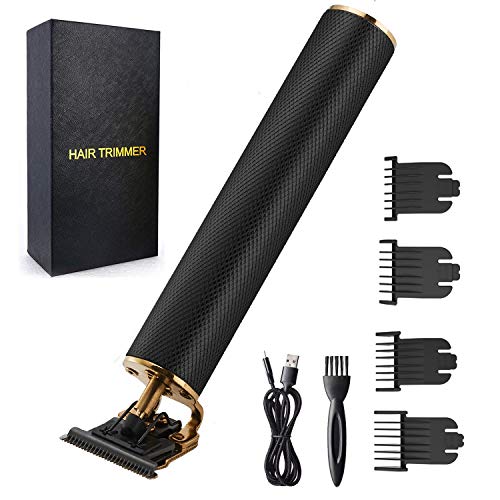 2020 New Cordless Zero Gapped Trimmer Hair Clippers,Professional Hair Trimmer Liner T-Blade Close Cutting Edgers Clippers for Men Detail Shaver,Wireless Barber Grooming Haircut Kit Black All Metal