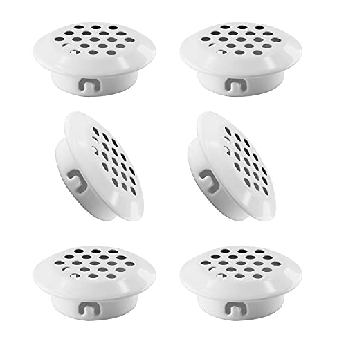 Ldexin 20Pcs Air Vents, 1" (25Mm) Circular Soffit Vent, Stainless Steel Round Mesh Hole Louver Vent For Kitchen, Bathroom, Cabinet, Wardrobe And Shoe Cabinet, White #TOP1