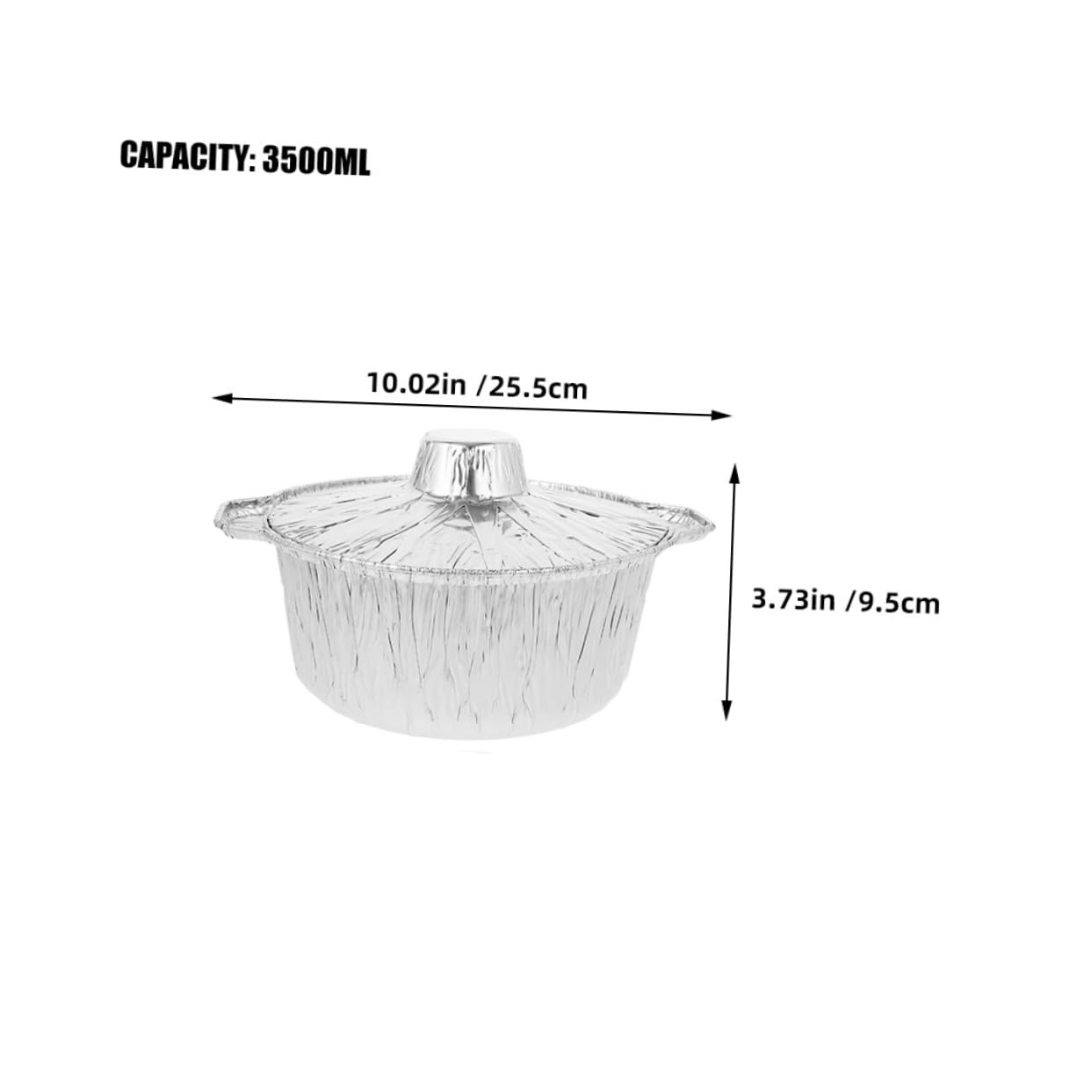 Ciieeo 6pcs Disposable Tinfoil Pots with Lids Capacity Foil Baking Pans for Grilling Cooking and Baking Versatile Round Bowls for Prep and Seafood Cooking