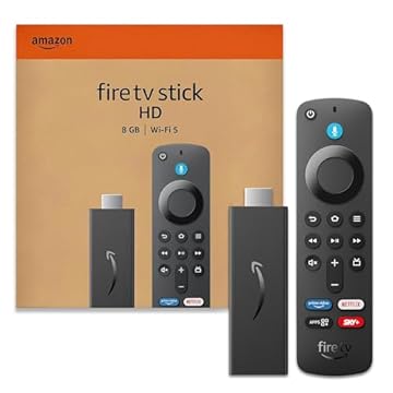 Fire TV Stick HD (Última geração) | Com controle remoto por voz com Alexa (inclui comandos de TV), controles de casa inteligente e streaming em HD