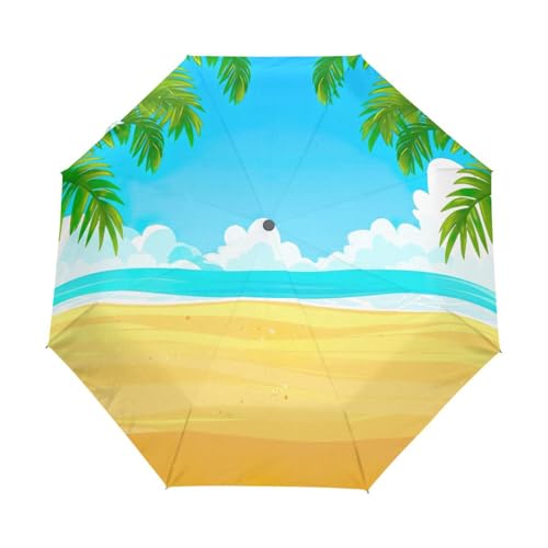 Parapluie pliable bleu frais automatique pour ne plus être surpris par la pluie