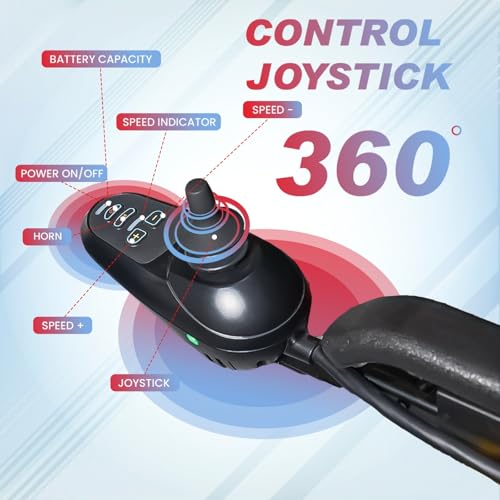 Image of EVOX Electric Wheelchair with 20AH Battery, 15-20 km per charge, Durable & Long Lasting, Weight Bearing Capacity -100kg Lithium Ion Battery For Elderly & Specially-abled WC-105(LIOB), 1 Year Warranty