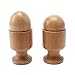 DANNI Montessori Exercise Ball and Egg Cup Set, Wooden Object Fitting Toy for Coordination, Early Education, Kids Basic Life Skills Practice, 2 Pieces