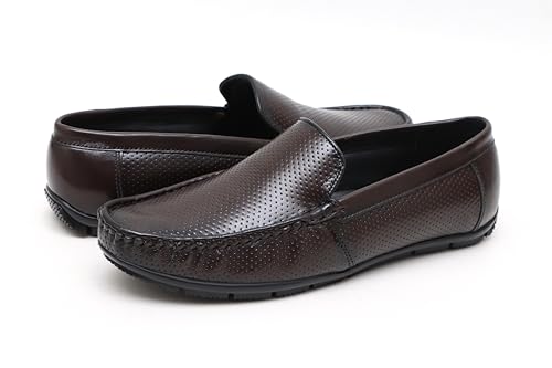 Image of ARAMISH Men's Leather Slip on Formal Shoes Moccasin Loafers for Men