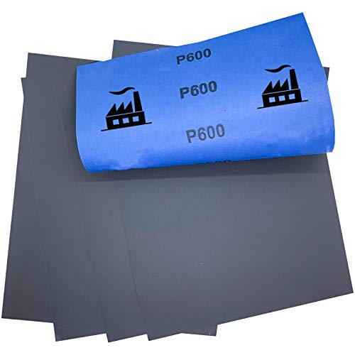 Dipoxy - Papel de lija P600 (5 unidades, 230 x 280 mm)