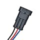 GTIWUNG 5 Set 3 Pin Way Auto Wasserdichte Elektrische Stecker,3-Pinlig Elektrischer Anschluss Stecker mit Draht,3-Poliger Kabel Steckverbinder Stecker