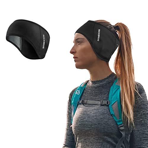 ROCKBROS Fascia Capelli Invernale Sportiva, Paraorecchie Termico Antivento con Pile, Uomo Donna, Multifunzionale per Sport Ciclismo, Corsa, Escursionismo, Taglia Unica Elastico