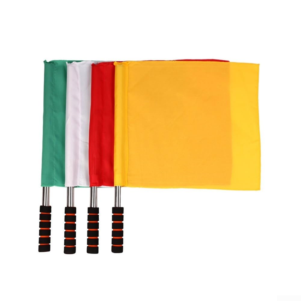 Drapeaux légers pour arbitre de football avec poignée confortable (vert)