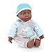 Price comparison product image Bayer Design 94001AH Functional, Baby Dolls, Brooky Girl, Ethnic Style, 12 Sounds, 40cm, Dark Skin, with Curls, Soft Bodied