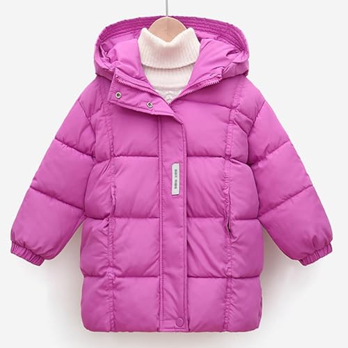 Girls Puffer Jacket Heavyweight Full Zip Hooded Winter Coat Warm Water-Resistant Down Coats Snow Outwear with Pockets (2-11)3