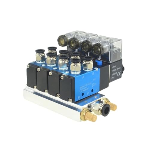 Collecteur pneumatique 4V210-08 bloc de commande à 5 stations solénoïde AC 36V - 2