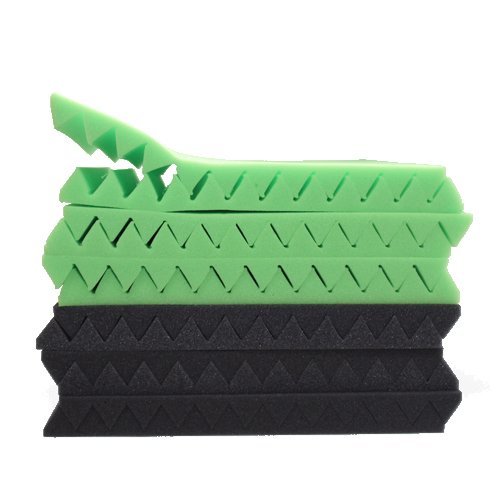 Wedge Green Charcoal 1 Inch x 12" W x12" L Acoustic Foam Panels Recording Studio Foam