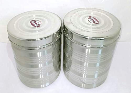 27% OFF on silver touch Stainless Steel Dibba - 1.5 kg, 2 kg, 2 Pieces, Steel 27% OFF on silver touch Stainless Steel Dibba - 1.5 kg, 2 kg, 2 Pieces, Steel