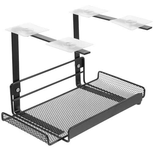 MAGICLULU Organizador de Cables Bajo Escritorio con Bandeja Porta Cables con Tornillo para Montaje Estable, Estante para Cables para Oficina, Regletas y Cargadores miniatura 1
