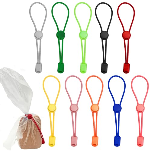 10PCS Colour Adjustable Elasticity Clay Bag Tie, Elastic Food Bag Sealer Strap, Adjustable Pottery Tool Strap Holder for Secure Airtight Seal, Studio Ties & Ceramic Tool Strap