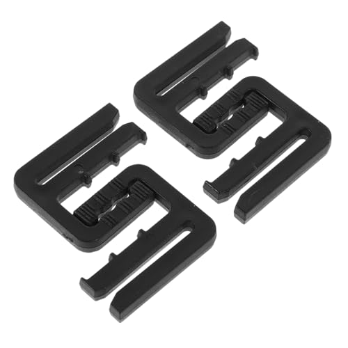 Homoyoyo 4 Piezas Hebilla de ajuste de cintura alfiler de ropa pantalones de cintura quitapelusas para ropa pantalones de ropa clip tensor de cintura tensor de pantalones el plastico Black