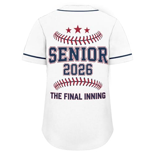 Custom Senior 2026 Class Jersey para estudiantes Camiseta personalizada de graduación escolar con nombre y número para hombres, mujeres y jóvenes miniatura 6
