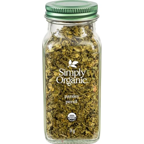 Simply Organic Persil haché certifié biologique - 14g bouteille verre - Petroselinum crispum var. neapolitanum