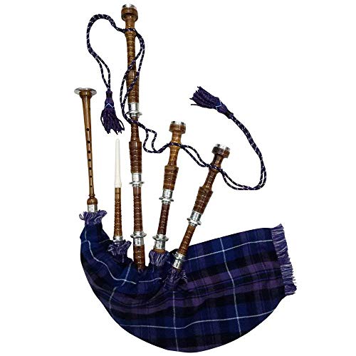 Scottish Pride of Scotland Bagpipe Rosewood with Silver Mounts Free Bagpipe Carrying Bag(USA)