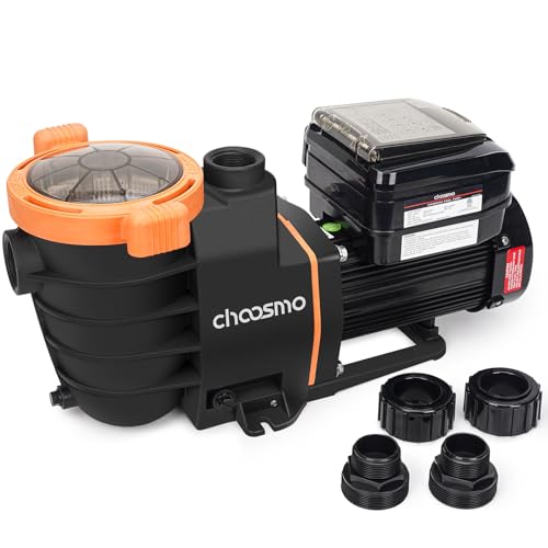 Choosmo Variable Speed Pool Pump with Control Panel/APP Control Easily Operation Dual Voltage 115V/230V 5070GPH High Performance 1.5HP Powerful Self Primming Pool Pump for Inground Swimming Pools
