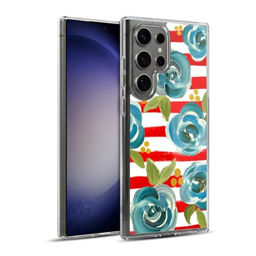 Funda de gel suave Samsung Galaxy S23 Ultra 5G pintura floral Haley Bush carcasa ligera