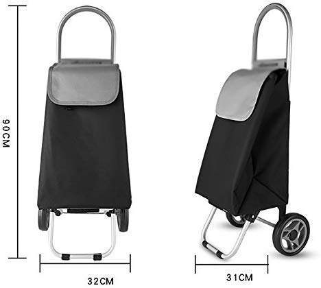 Einkaufstrolley Klappbarer Trolley aus Edelstahl – Bild 3