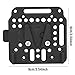 Aluminum Alloy CNC V Lock Battery Quick Release Plate, Black Firm Base with Limit Structure, Multiple Screw Slots for V Type Camera Battery Mount