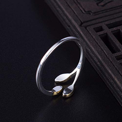 Anneaux S925 réglables chic | Bague éternité en argent de haute qualité - 2