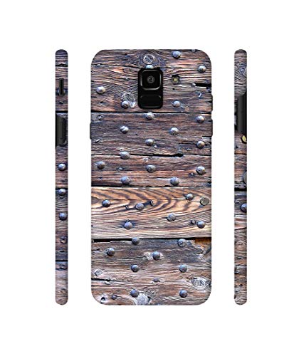Image of Amazon Brand - Solimo Designer Wooden Blocks Check 3D Printed Hard Back Case Mobile Cover for Samsung Galaxy J6